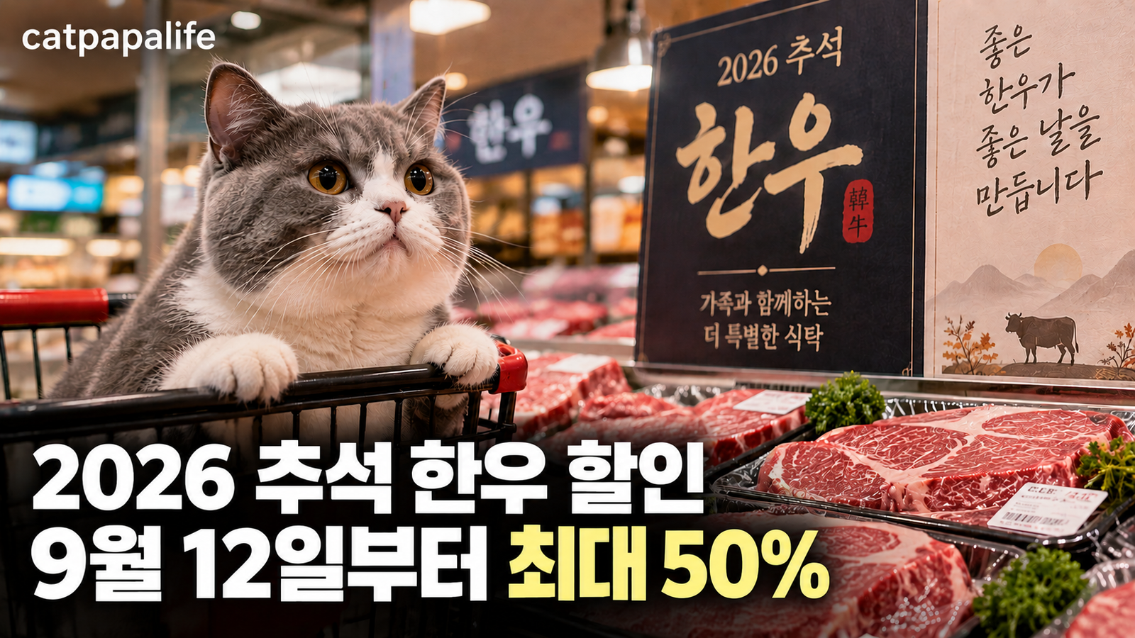 2026 추석 한우 할인 9월 12일부터 하나로마트 대형마트 최대 50%