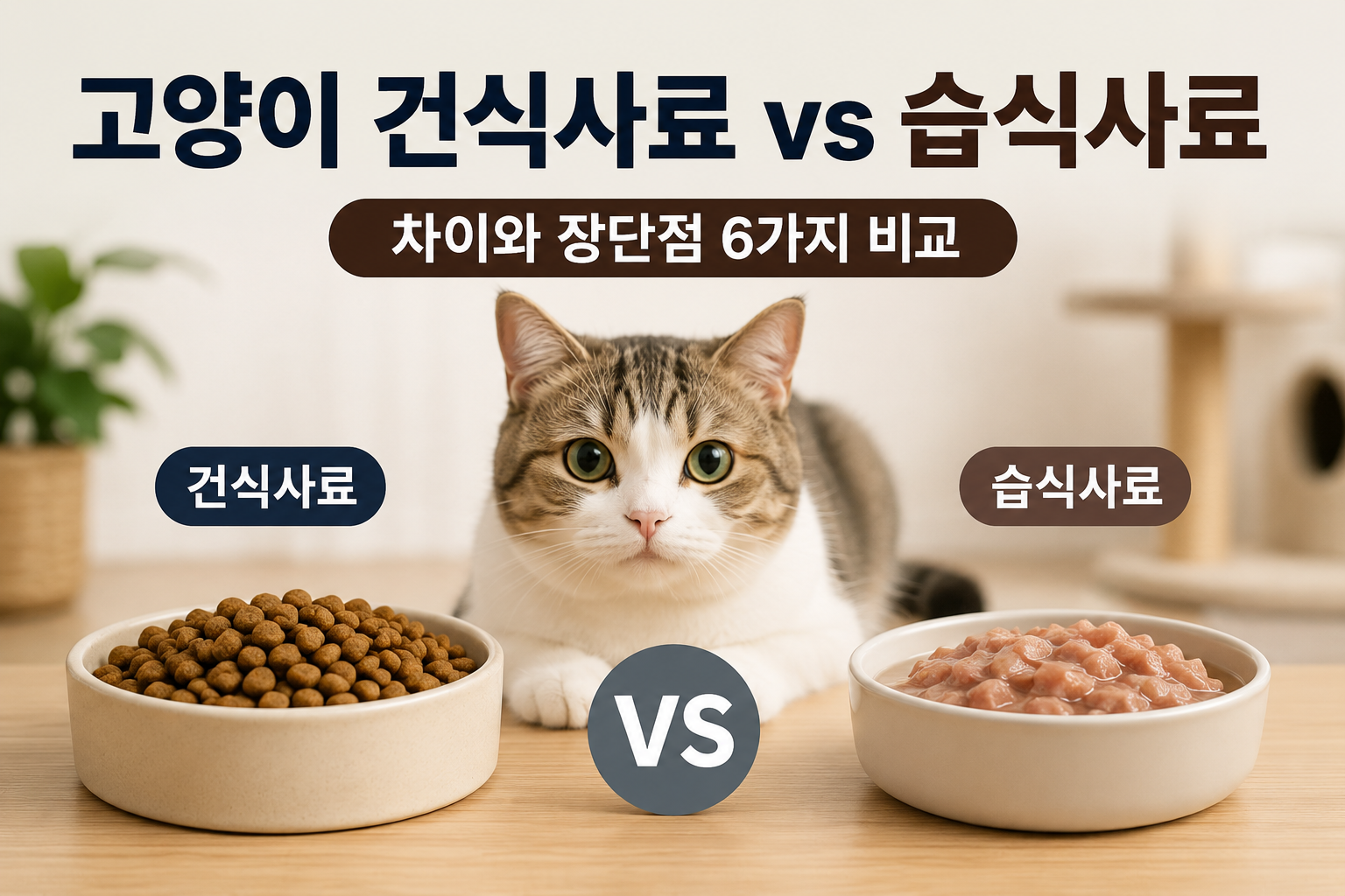 고양이 건식사료 습식사료 차이와 장단점 비교